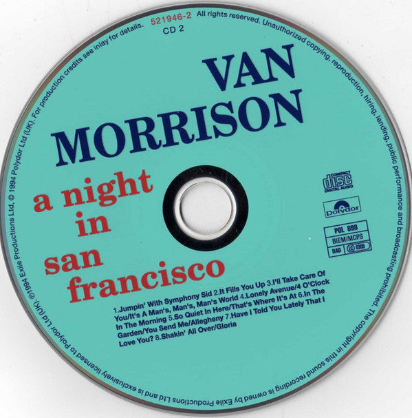 Van Morrison : A Night In San Francisco (2xCD, Album, RE, RP)