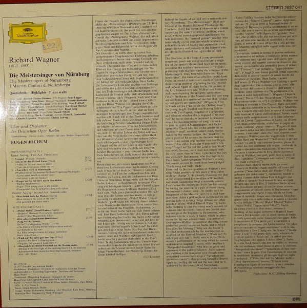Wagner* - Jochum* : Die Meistersinger Von Nürnberg Querschnitt (LP)