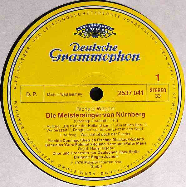 Wagner* - Jochum* : Die Meistersinger Von Nürnberg Querschnitt (LP)