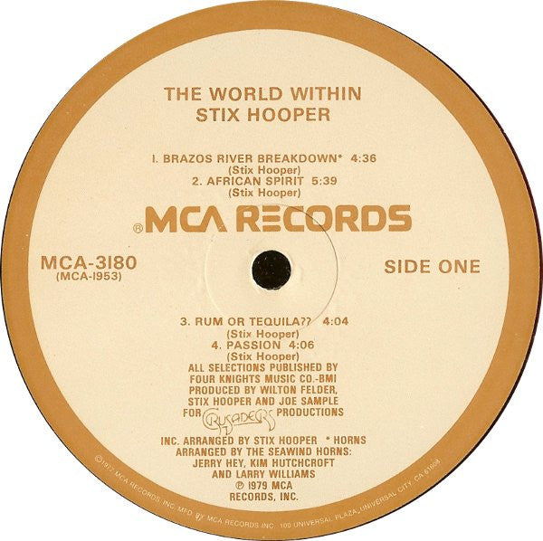 Stix Hooper* : The World Within (LP, Album, Gat)