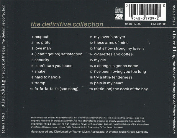 Otis Redding : The Dock Of The Bay - The Definitive Collection (CD, Comp, RE)