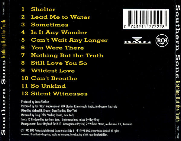 Southern Sons (2) : Nothing But The Truth (CD, Album, RE)