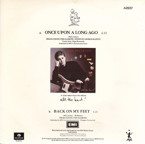 Paul McCartney : Once Upon A Long Ago (7", Single)
