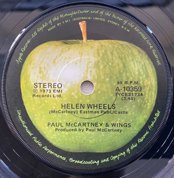 Paul McCartney & Wings* : Helen Wheels (7", Single)