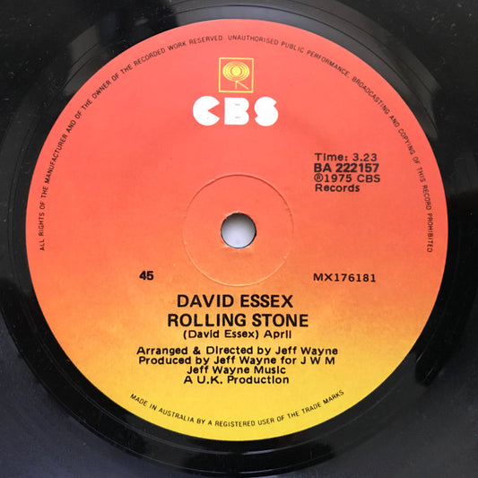 David Essex : Rolling Stone (7", Single)