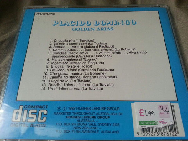Placido Domingo : Golden Arias (CD, Album)