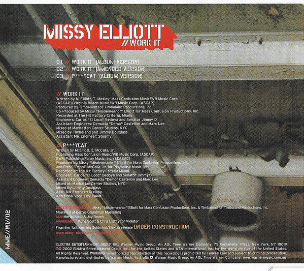 Missy Elliott : Work It (CD, Single)