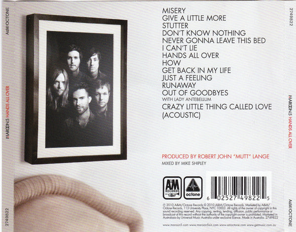 Maroon 5 : Hands All Over (CD, Album)
