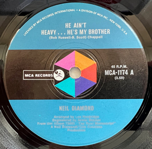 Neil Diamond : He Ain't Heavy ... He's My Brother (7", Single)