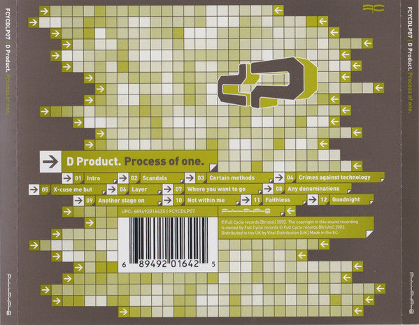 D Product : Process Of One (CD, Album)