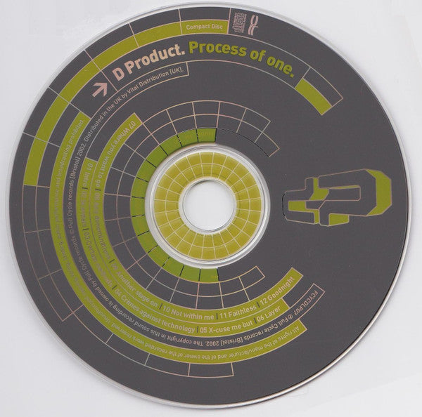 D Product : Process Of One (CD, Album)