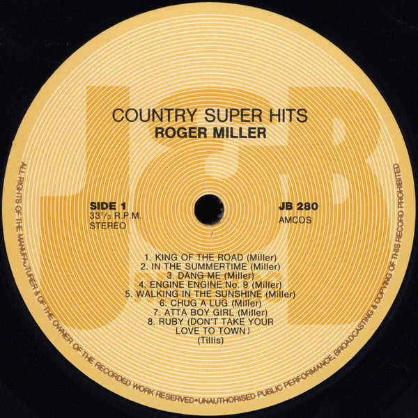 Roger Miller : 16 Country Super Hits (LP, Album, Comp)