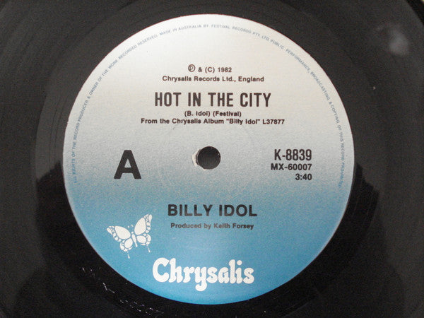 Billy Idol : Hot In The City (7", Single)
