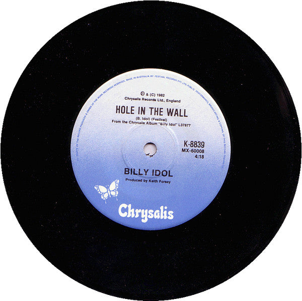 Billy Idol : Hot In The City (7", Single)
