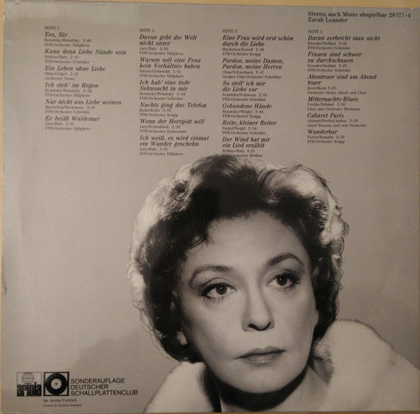 Zarah Leander : Ich Weiß, Es Wird Einmal Ein Wunder Geschehn (2xLP, Comp, Club, S/Edition)