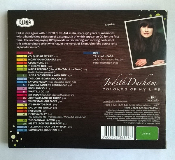 Judith Durham : Colours Of My Life (CD, Comp + DVD-V)
