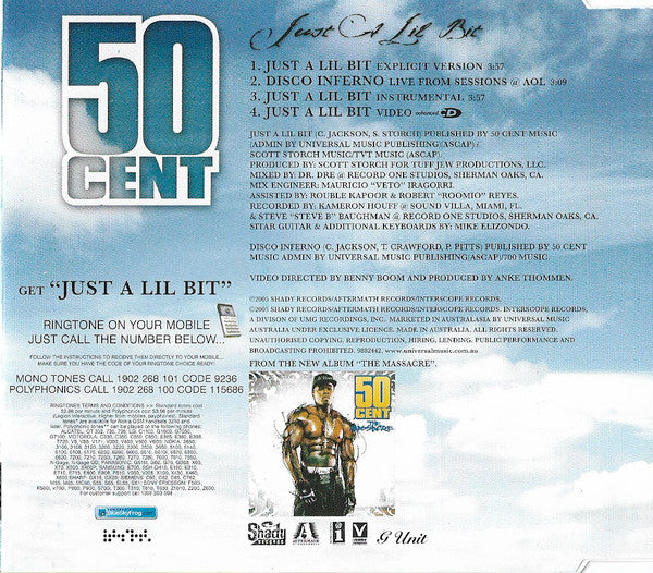 50 Cent : Just A Lil Bit (CD, Single, Enh)