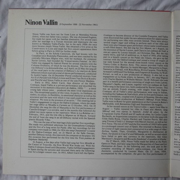 Ninon Vallin : La Princesse Du Chant (2xLP, Comp, Gat)