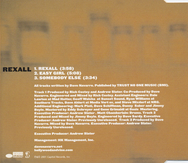 Dave Navarro : Rexall (CD, Maxi)