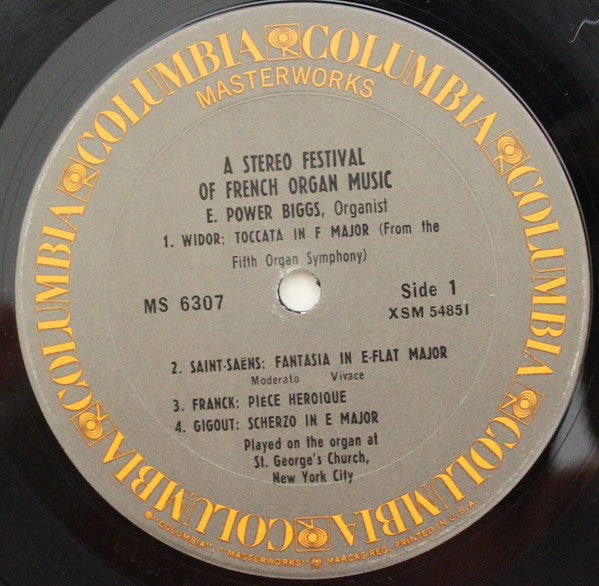 E. Power Biggs : A Festival Of French Organ Music (LP, Album, RE)