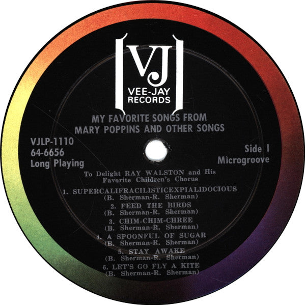 Ray Walston : My Favorite Songs From Mary Poppins And Other Songs To Delight (LP, Album)