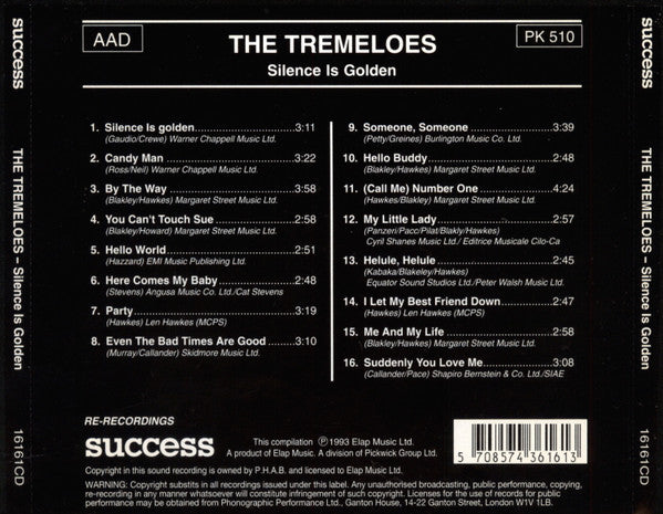 The Tremeloes : Silence Is Golden (CD, Comp, RE, RP)