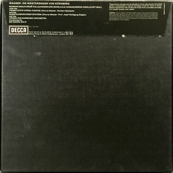 Richard Wagner : Sir Georg Solti*, Vienna Philharmonic Orchestra* : Die Meistersinger von Nürnberg (5xLP + Box)
