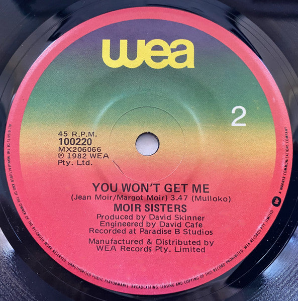 Moir Sisters : So Excited / You Won't Get Me (7", Single)