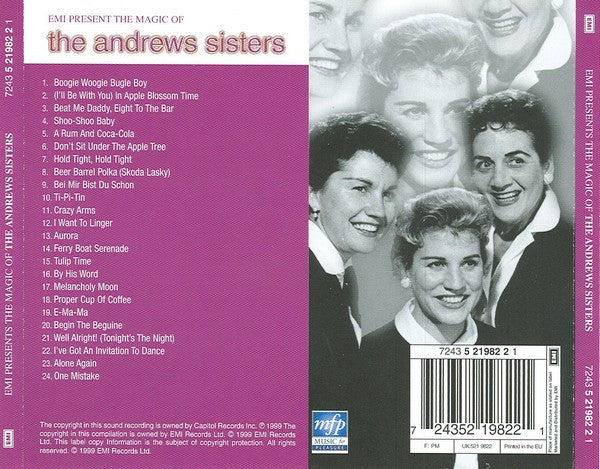 The Andrews Sisters : EMI Presents The Magic Of The Andrews Sisters (CD, Comp)