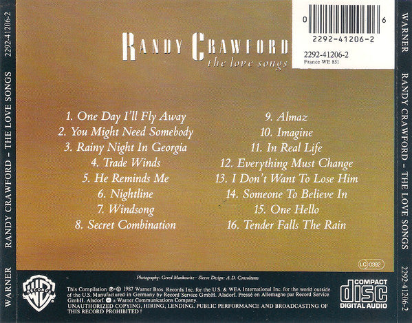 Randy Crawford : The Love Songs (CD, Comp)