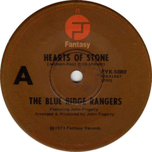 The Blue Ridge Rangers* : Hearts Of Stone / Somewhere Listening (For My Name) (7")