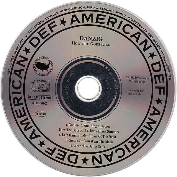 Danzig : Danzig III: How The Gods Kill (CD, Album)
