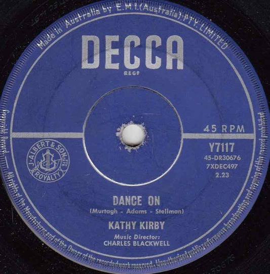 Kathy Kirby : Dance On (7", Single)