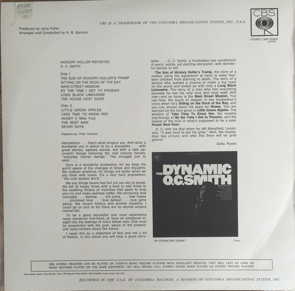 O.C. Smith* : Hickory Holler Revisited (LP, Album, RE)