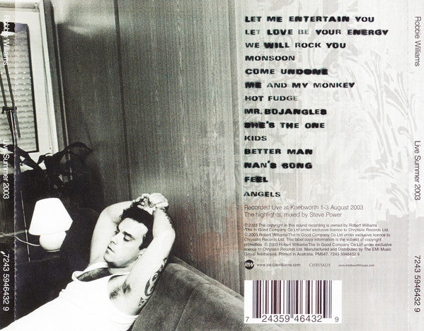 Robbie Williams : Live Summer 2003 (CD, Album)