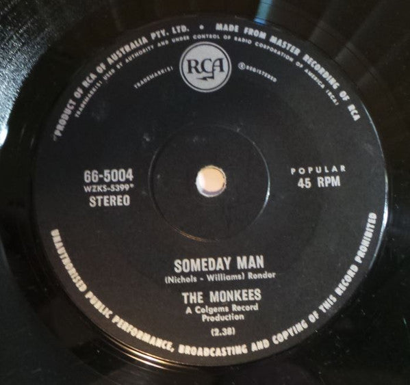 The Monkees : Listen To The Band / Someday Man (7", Single)