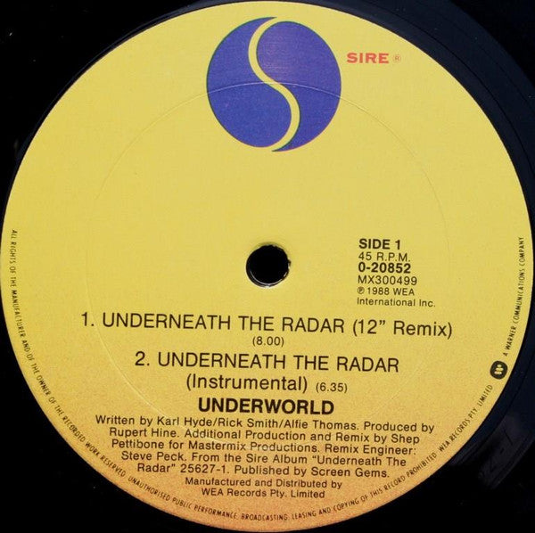 Underworld : Underneath The Radar (12", Maxi)
