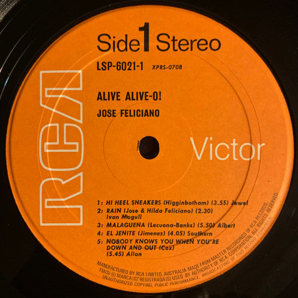 José Feliciano : Alive Alive-O! (2xLP, Gat)
