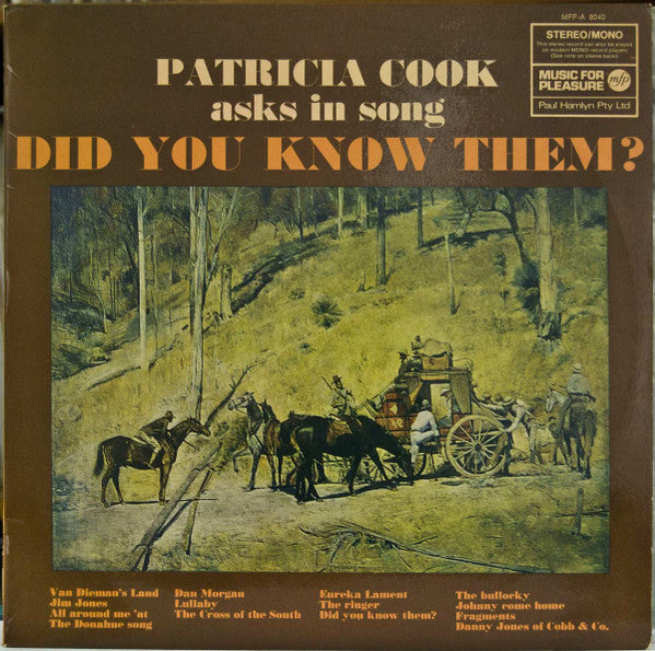 Patricia Cook : Did You Know Them? (LP, Album)