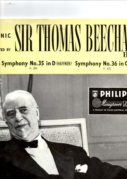 Wolfgang Amadeus Mozart, Royal Philharmonic Orchestra, Sir Thomas Beecham : Symphony No. 35 In D Major K. 385 "Haffner", Symphony No. 36 In C Major K. 425 "Linz" (LP, Mono)