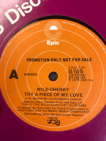 Wild Cherry : Try A Piece Of My Love (12", Single)