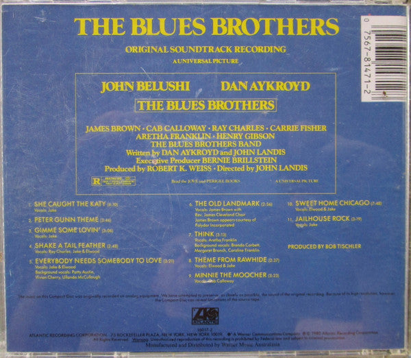 The Blues Brothers : The Blues Brothers (Original Soundtrack Recording) (CD, Album, RE, RM)