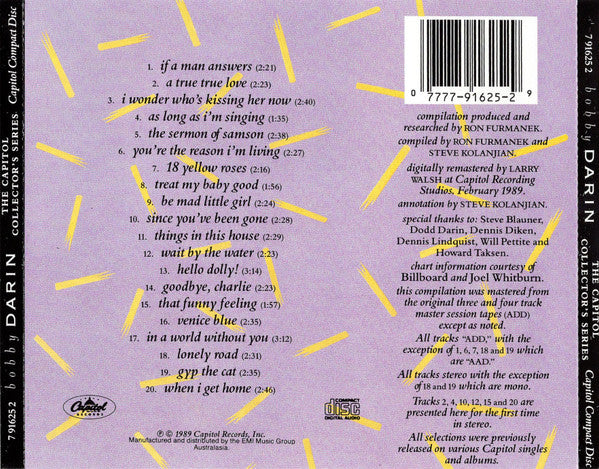Bobby Darin : The Capitol Collector's Series (CD, Comp)