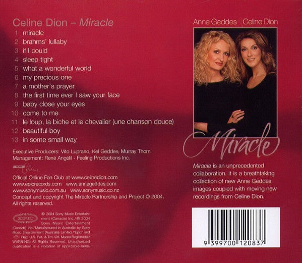 Celine Dion* : Miracle (CD, Album)