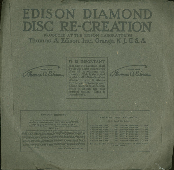 Marie Rappold, Albert Spalding : Ave Maria (Edison Disc, Eng)