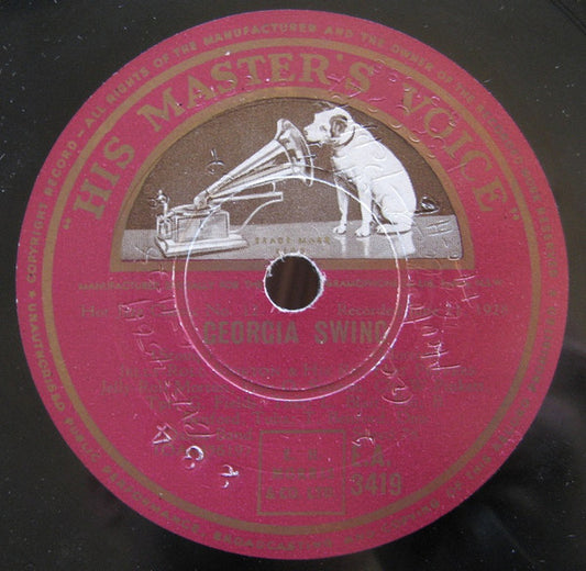 Jelly Roll Morton's Red Hot Peppers : Georgia Swing / Blue Blood Blues (Shellac, 10", RP)