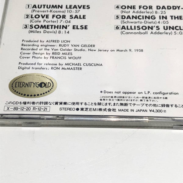 Cannonball Adderley : Somethin' Else (CD, Album, RE, S/Edition, 24k)