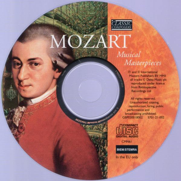 Wolfgang Amadeus Mozart : Musical Masterpieces (CD, Comp, Har)