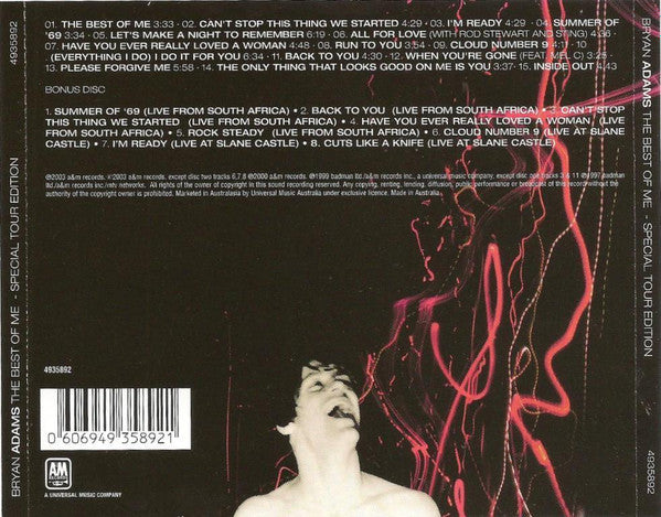 Bryan Adams : The Best Of Me (Special Tour Edition) (2xCD, Comp, Enh, S/Edition)
