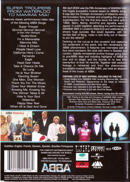 ABBA : Super Troupers (From Waterloo To Mamma Mia!) (DVD-V, PAL)